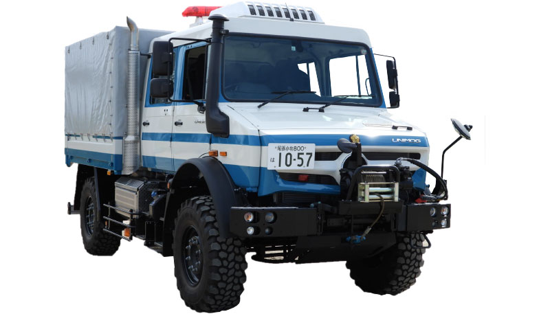 特殊車両ウニモグやパトカーがやってくる!