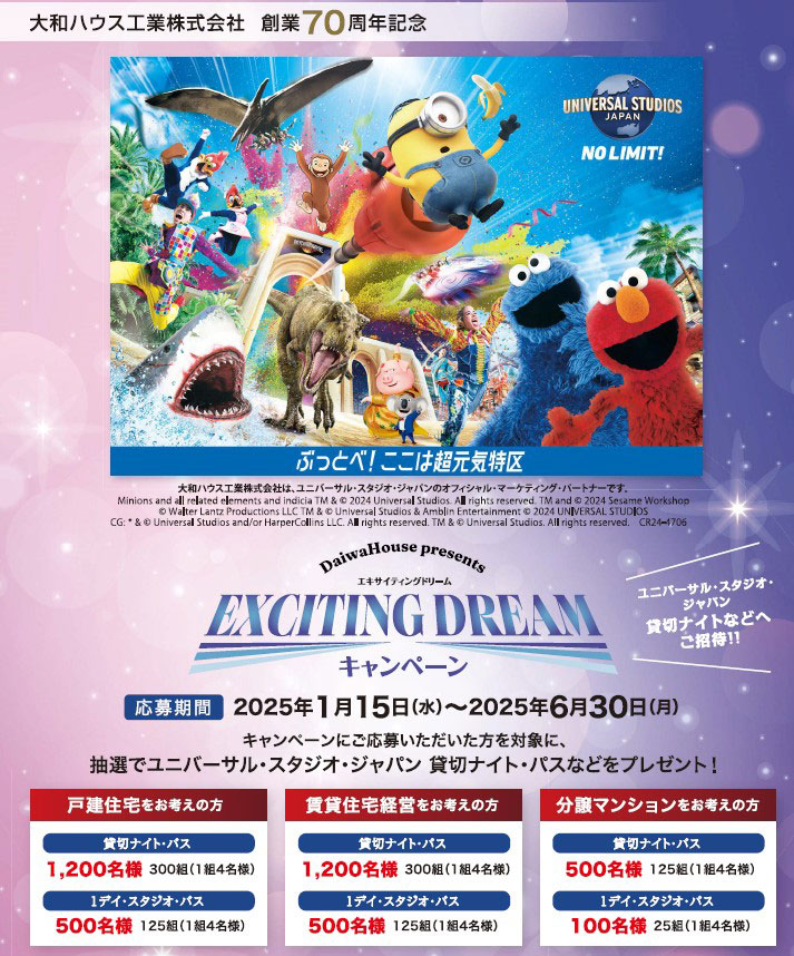 USJ貸切ナイト♥エキサイティング♥ドリームキャンペーン