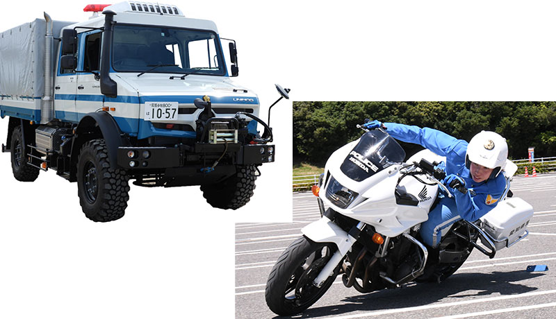 特殊車両「ウニモグ」や「白バイ」がやってくる！